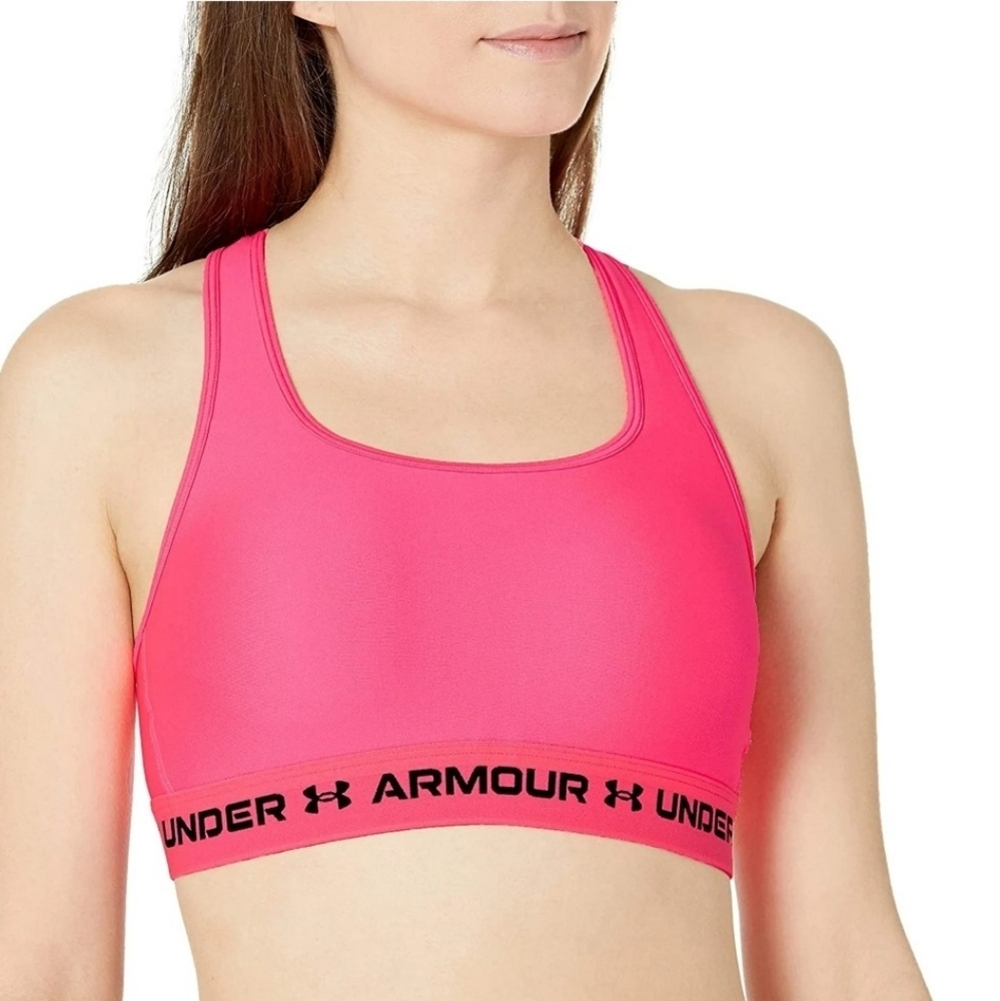Under Armour Pink Racerback Sports Bra Medium Support